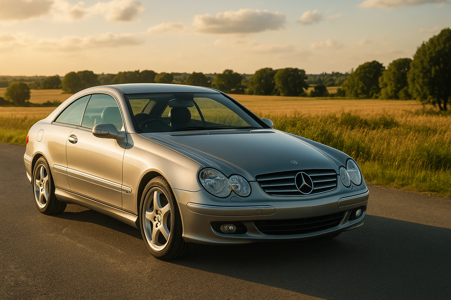 Tappetino conducente nero per: Mercedes CLK W209 coupé (1997-2009